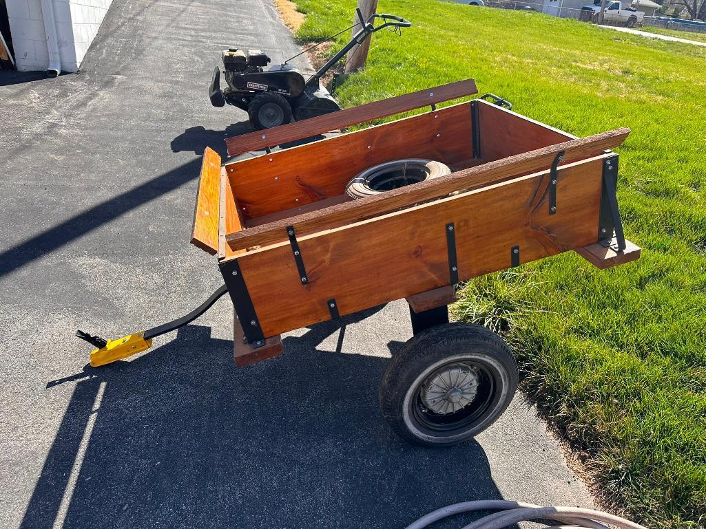 Pull-Behind Wood Wagon on Steel Running Gear