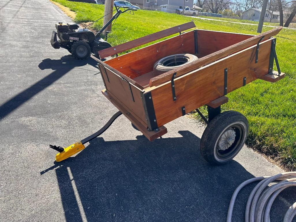 Pull-Behind Wood Wagon on Steel Running Gear