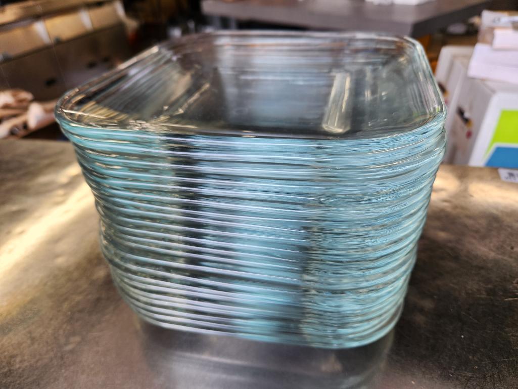 Lot of 21, Glass Square 8in Plates