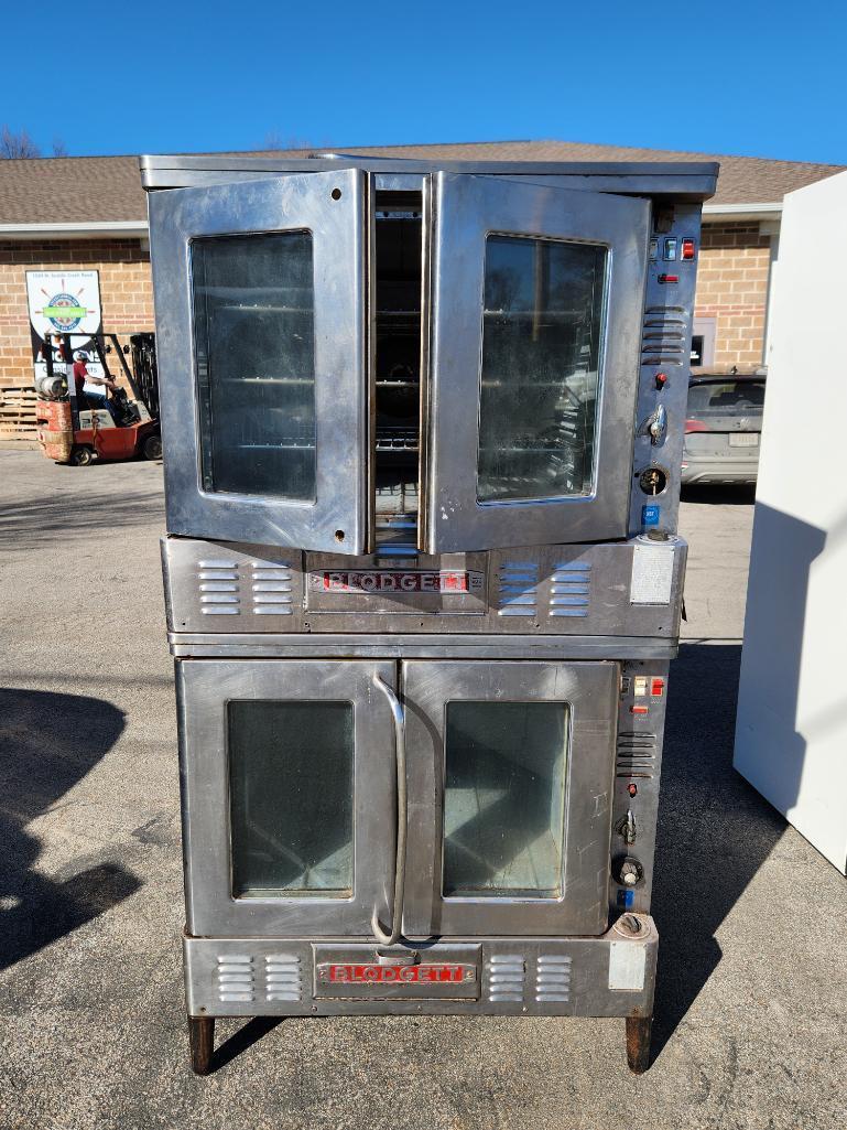 Blodgett Model GZL-10 Gas Double Stack Convection Oven, Missing 1 Knob, Loose Handle