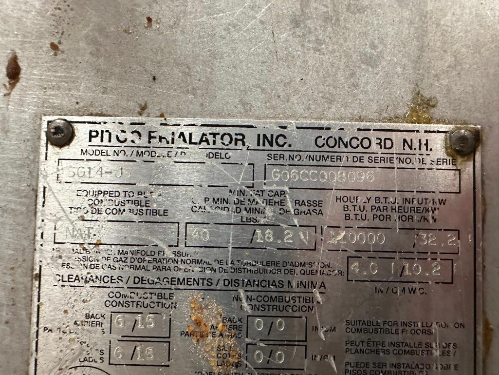 Pitco Frialator Model SG14-JS 50lb x 2 - Double Natural Gas Floor Fryers