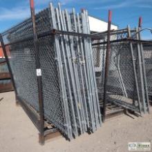 1 ASSORTMENT. TEMPORARY FENCE PANELS AND STORAGE RACKS