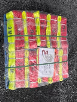 NEW SUPPORT EQUIPMENT NEW QTY (20 pieces) WEBBING SLINGS, 10 x 3 ton & 10 x 5 ton, located in