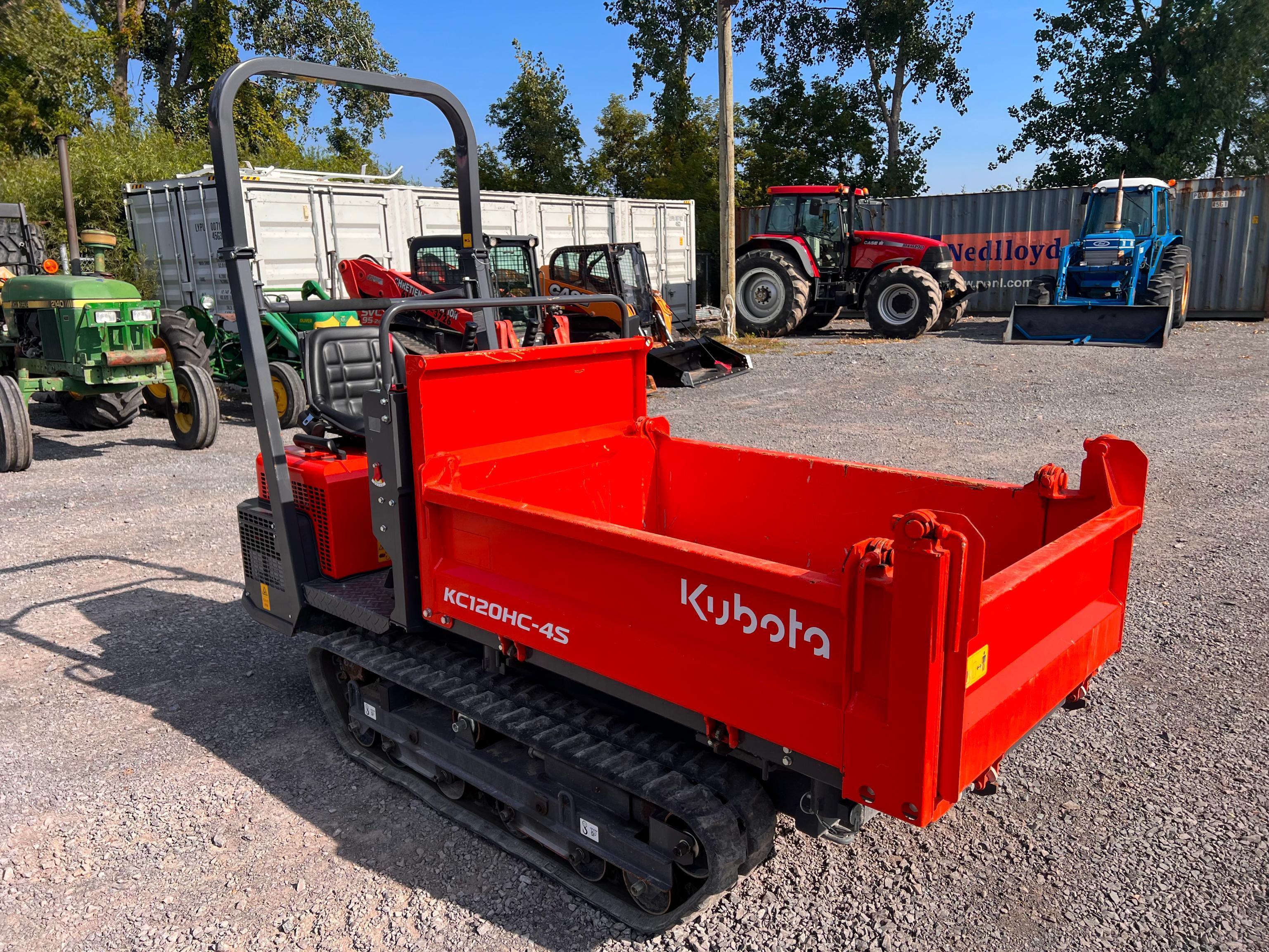 FRONT END DUMP (DEMO) KUBOTA KC120HC-4S COMPACT TRACKED CARRIER SN 332 powered by Kubota diesel