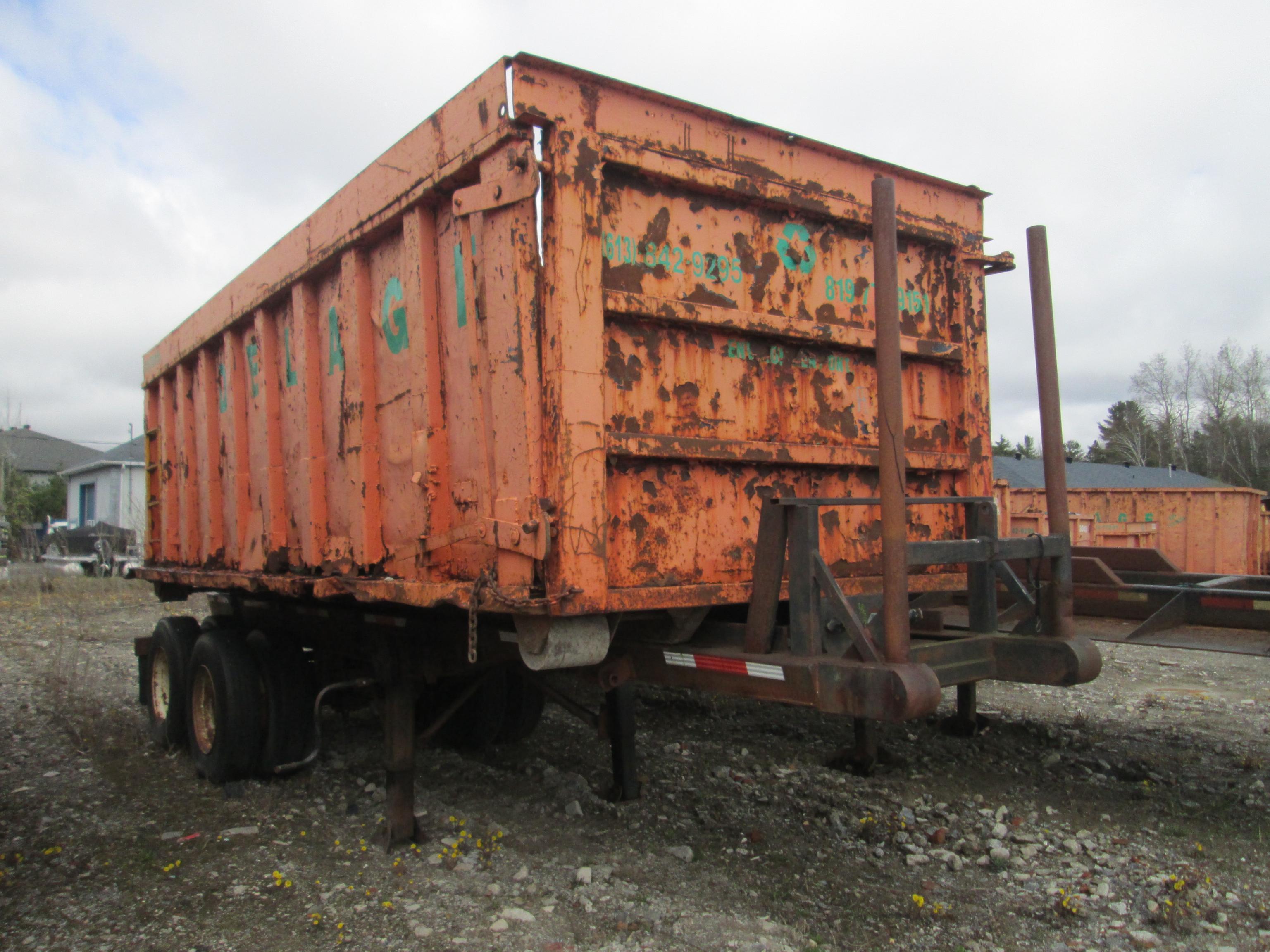 ROLLOFF TRAILER 26' T/A Roll off Pup trailer SN 2C9S613D3GV057001, t/a dolly, 40 yard roll off