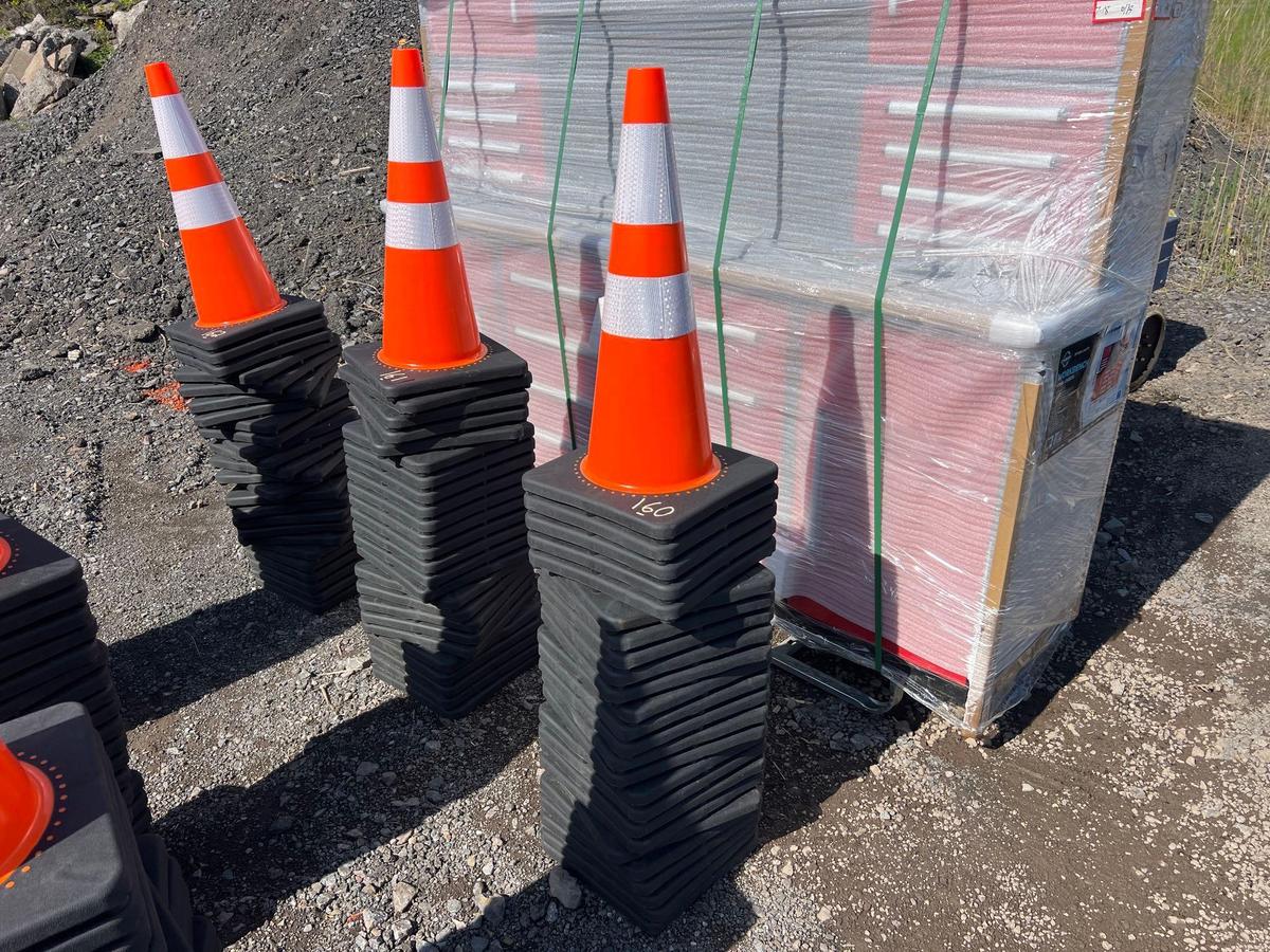 NEW (25) SAFETY HIGHWAY CONES NEW SUPPORT EQUIPMENT