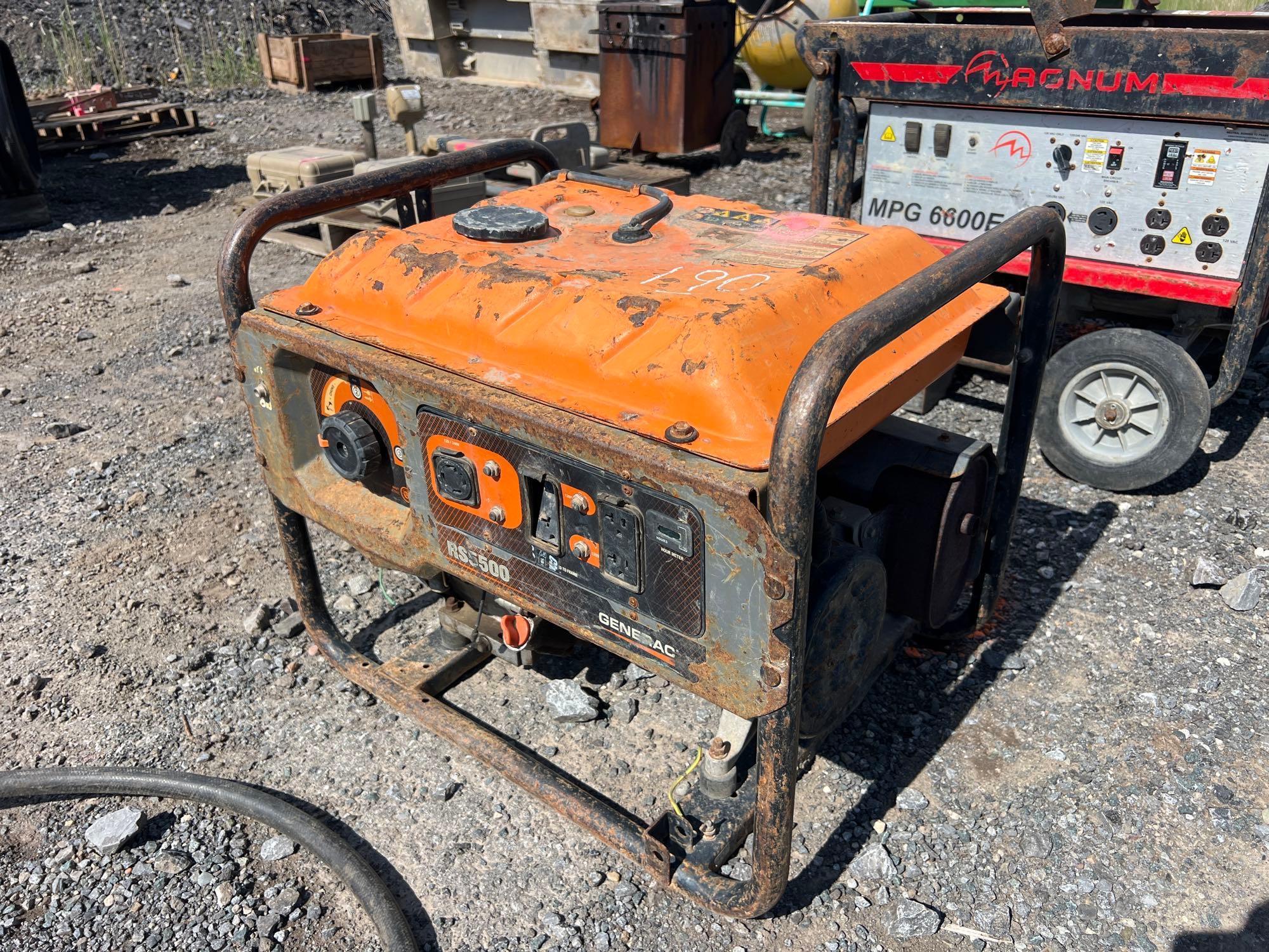 GENERAC RS5500 GENERATOR SUPPORT EQUIPMENT powered by gas engine.