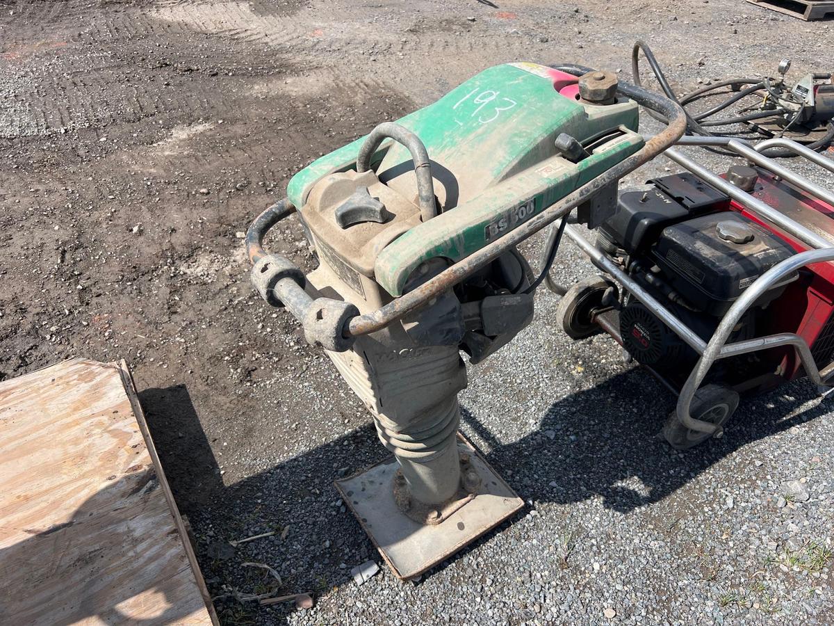 WACKER BS500 JUMPING JACK SUPPORT EQUIPMENT powered by gas engine.