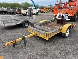 UTILITY TRAILER VN:N/A equipped with 5ft. X 9.5ft. deck, wood sidewalls, ST205/75R15 tires, single