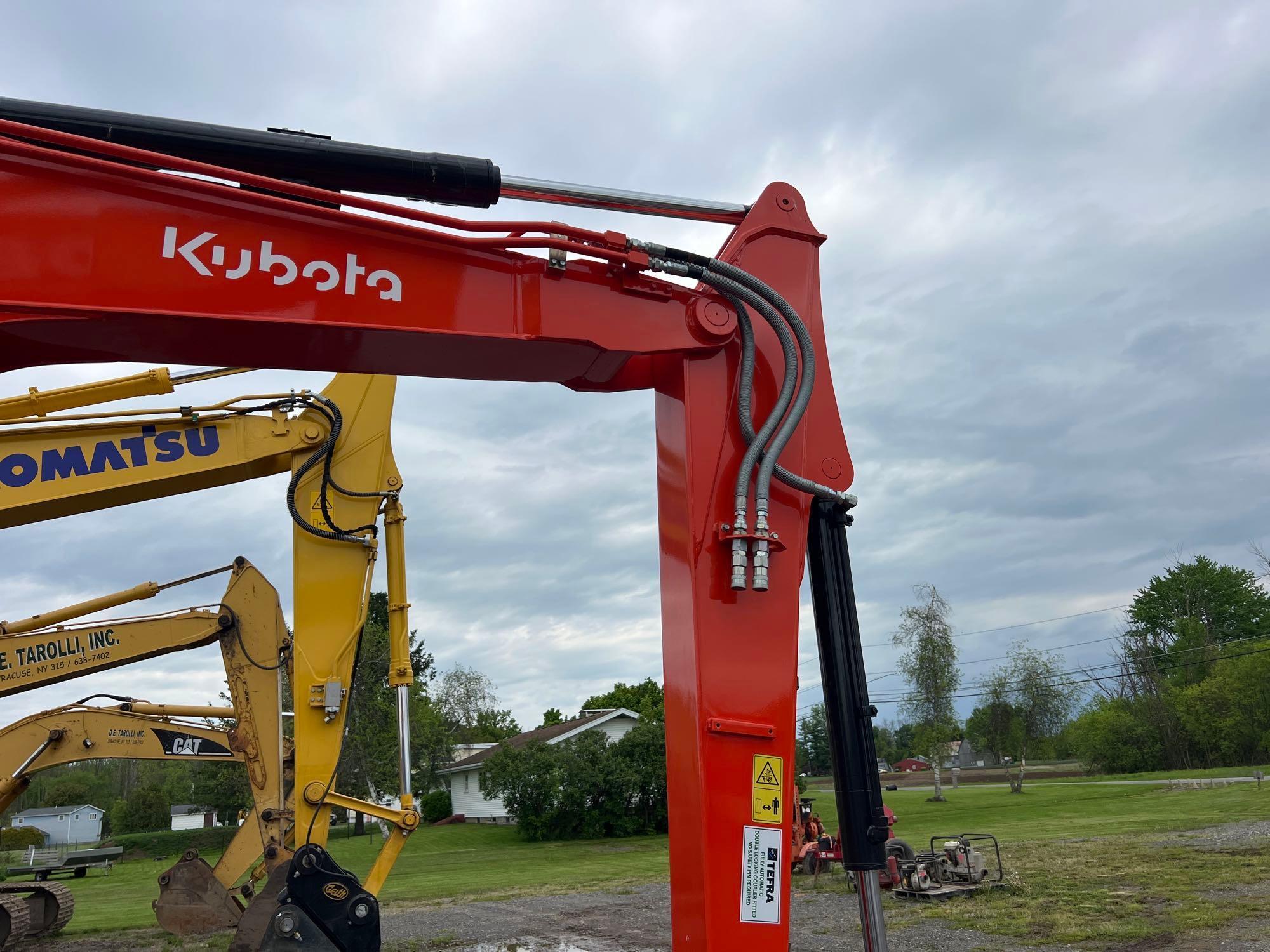 2022 KUBOTA KX80 HYDRAULIC EXCAVATOR SN:77044 powered by diesel engine, equipped with Cab, air,