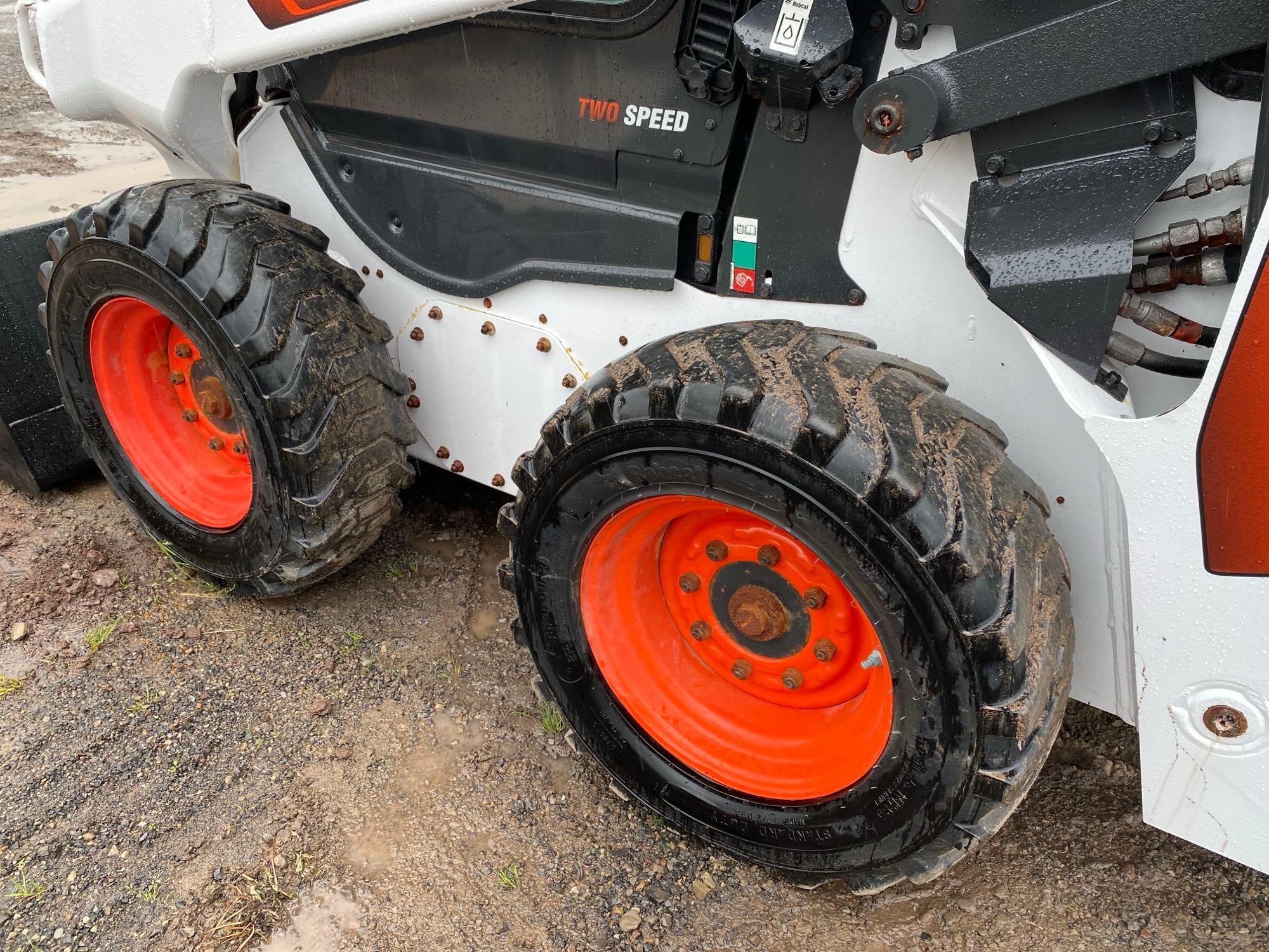 2020 BOBCAT S64 SKID STEER SN:B4SC11281 powered by diesel engine, equipped with OROPS, front blade,