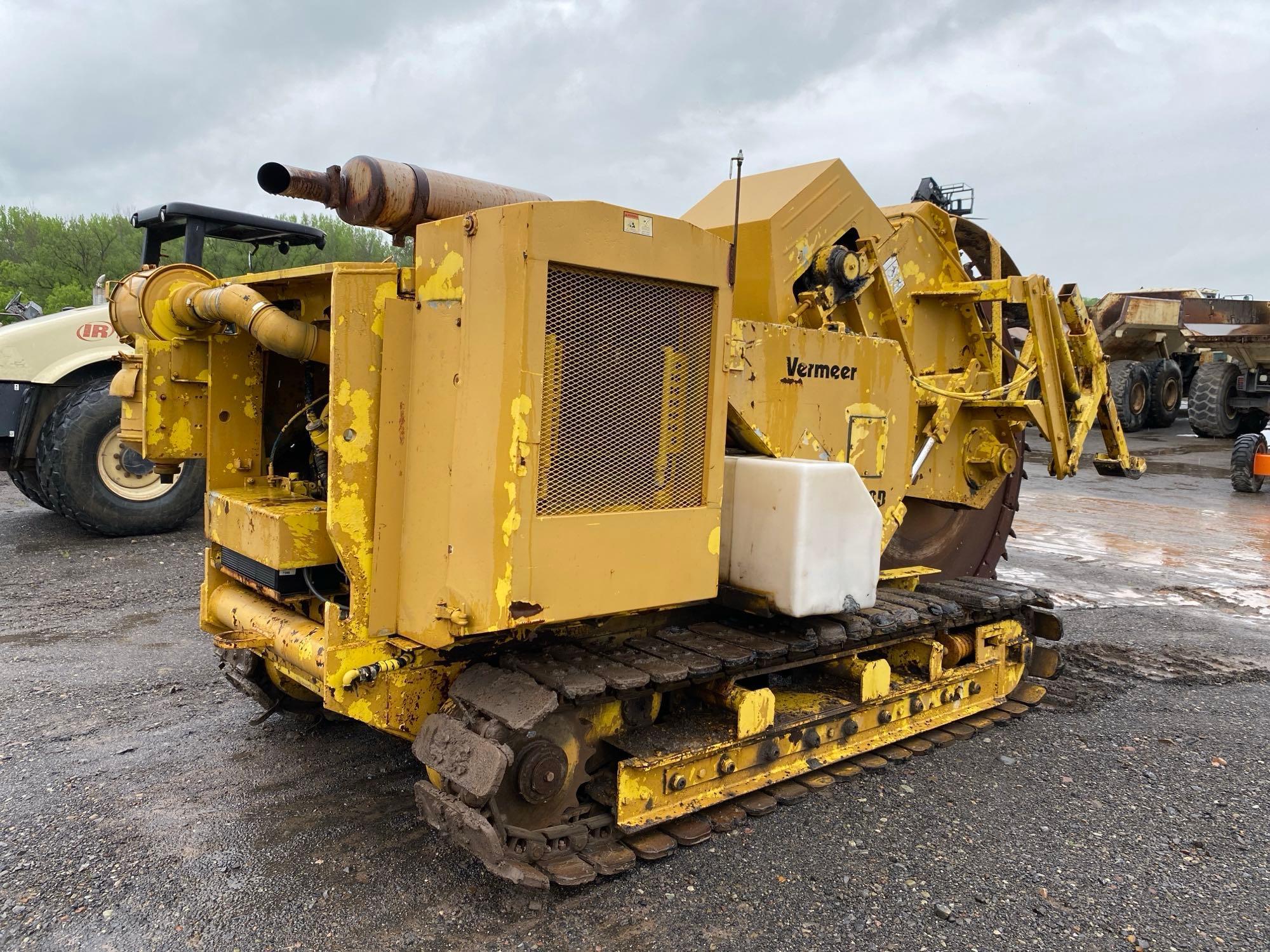 VERMEER T600D ROCK SAW SN-000567 powered by Detroit diesel engine, equipped with CRC cutter wheel