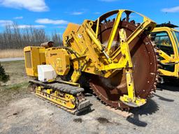 VERMEER T600D ROCK SAW SN-000567 powered by Detroit diesel engine, equipped with CRC cutter wheel