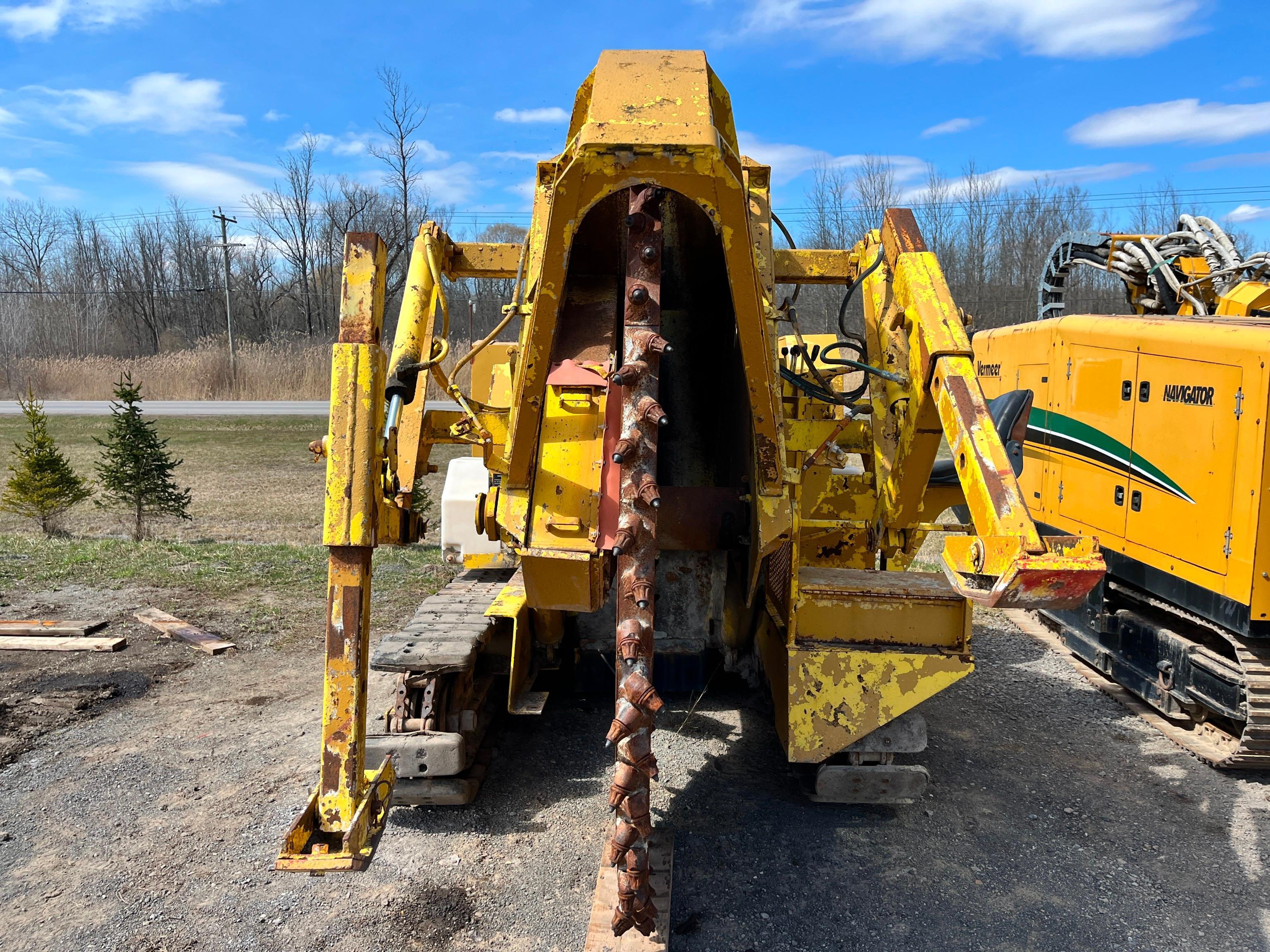 VERMEER T600D ROCK SAW SN-000567 powered by Detroit diesel engine, equipped with CRC cutter wheel