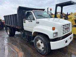 1998 GMC STAKE DUMP TRUCK VN:515418 powered by diesel engine, equipped with power steering, stake