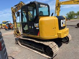 2013 CAT 308ECR HYDRAULIC EXCAVATOR SN:GBJ01677 powered by Cat diesel engine, equipped with Cab,