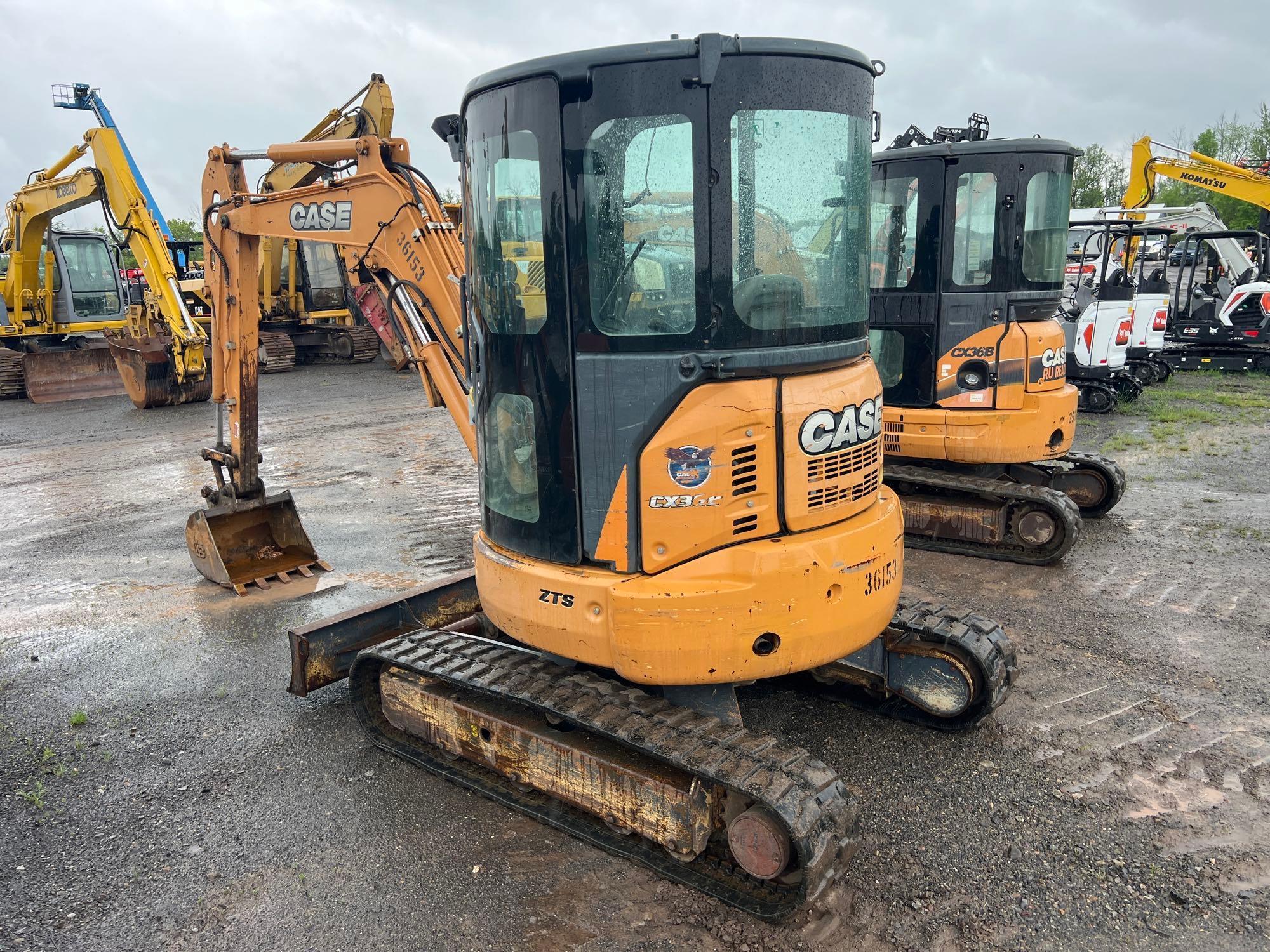 2012 CASE CX36B HYDRAULIC EXCAVATOR SN:NETN66153 powered by Yanmar diesel engine, equipped with Cab,