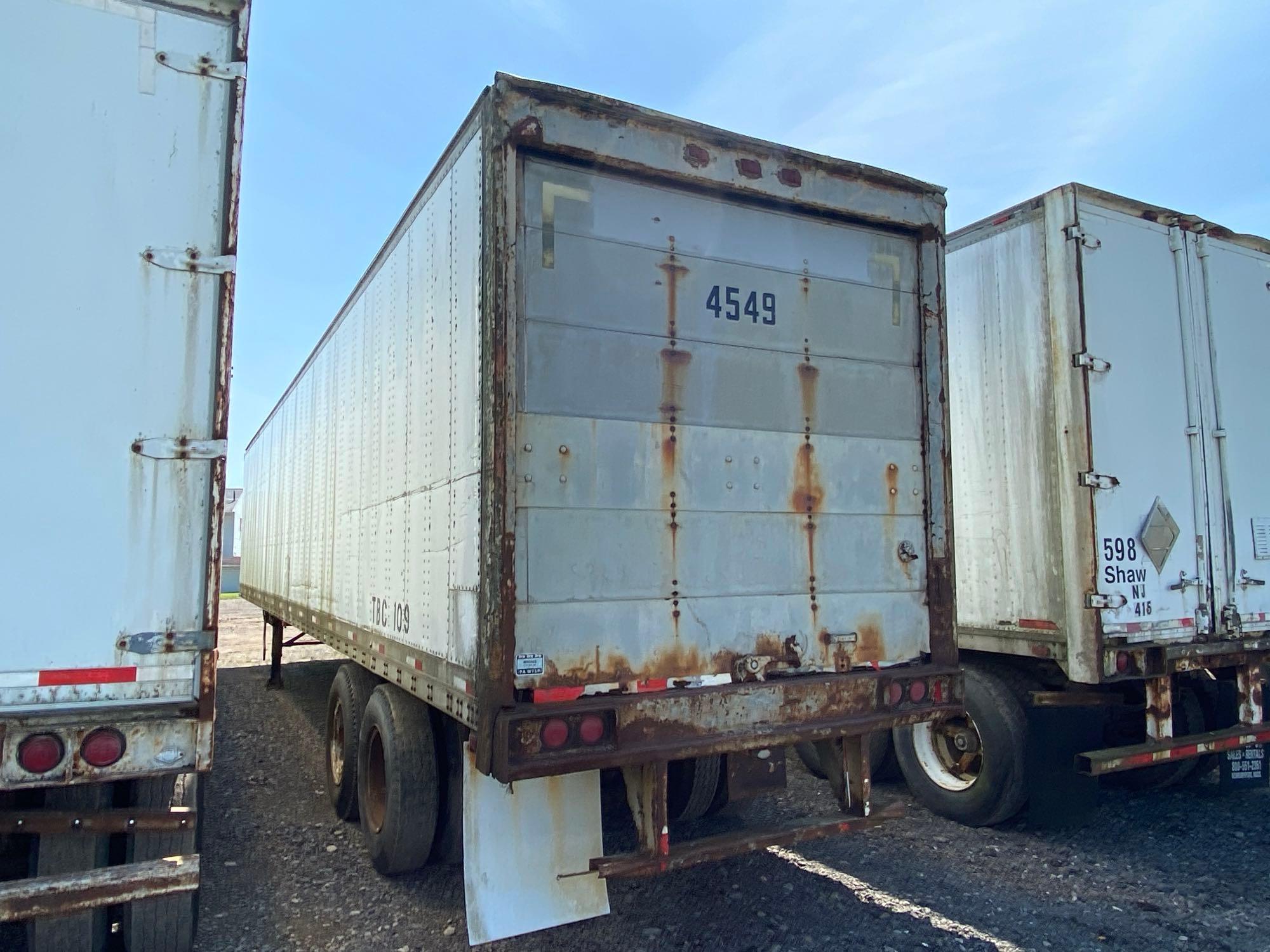 1980 BLK VAN TRAILER VN:801114 tandem axle.