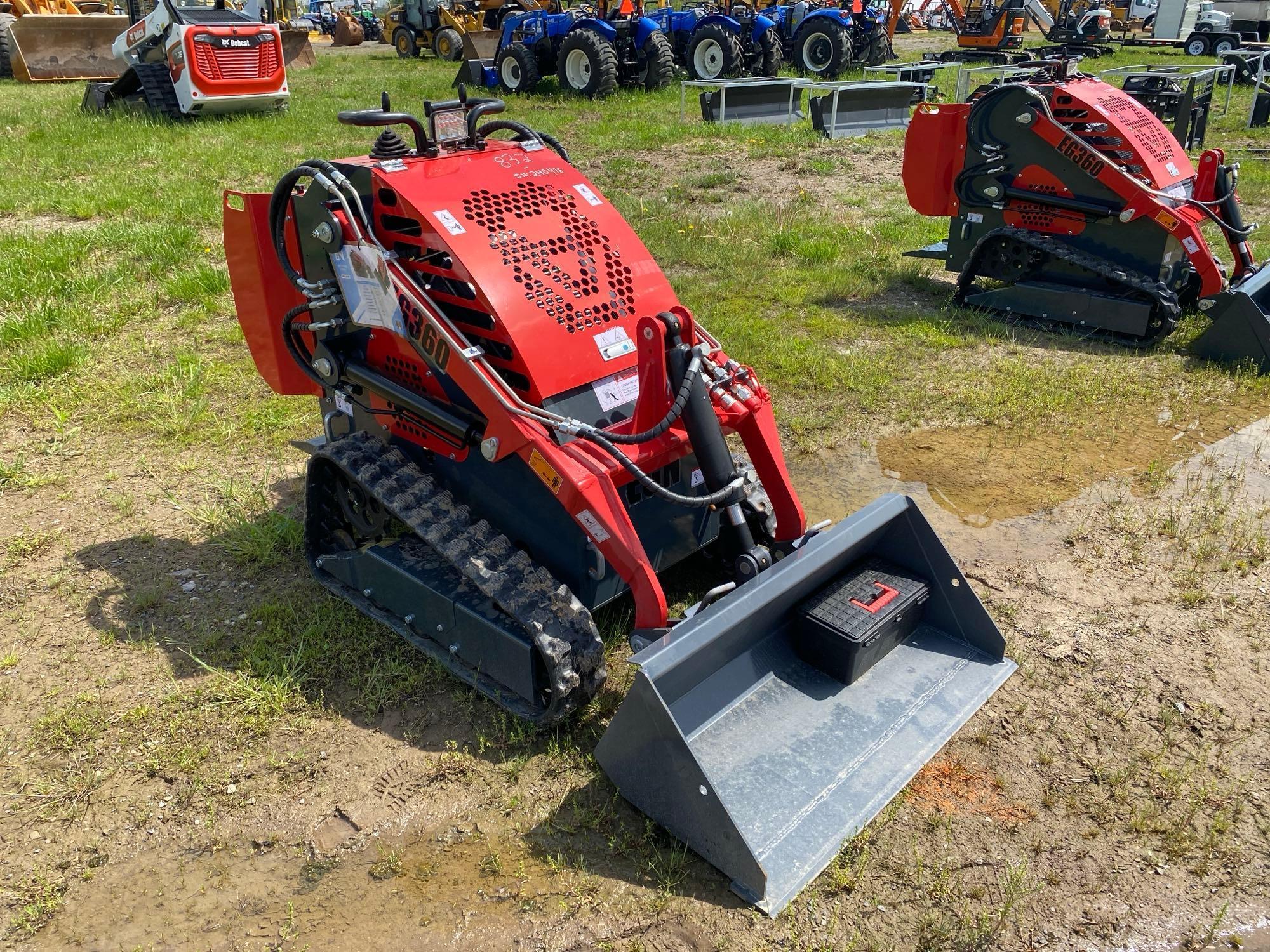 NEW EGN EG360 MINI TIRED LOADER SN-360240416 with 40in. Digging bucket.