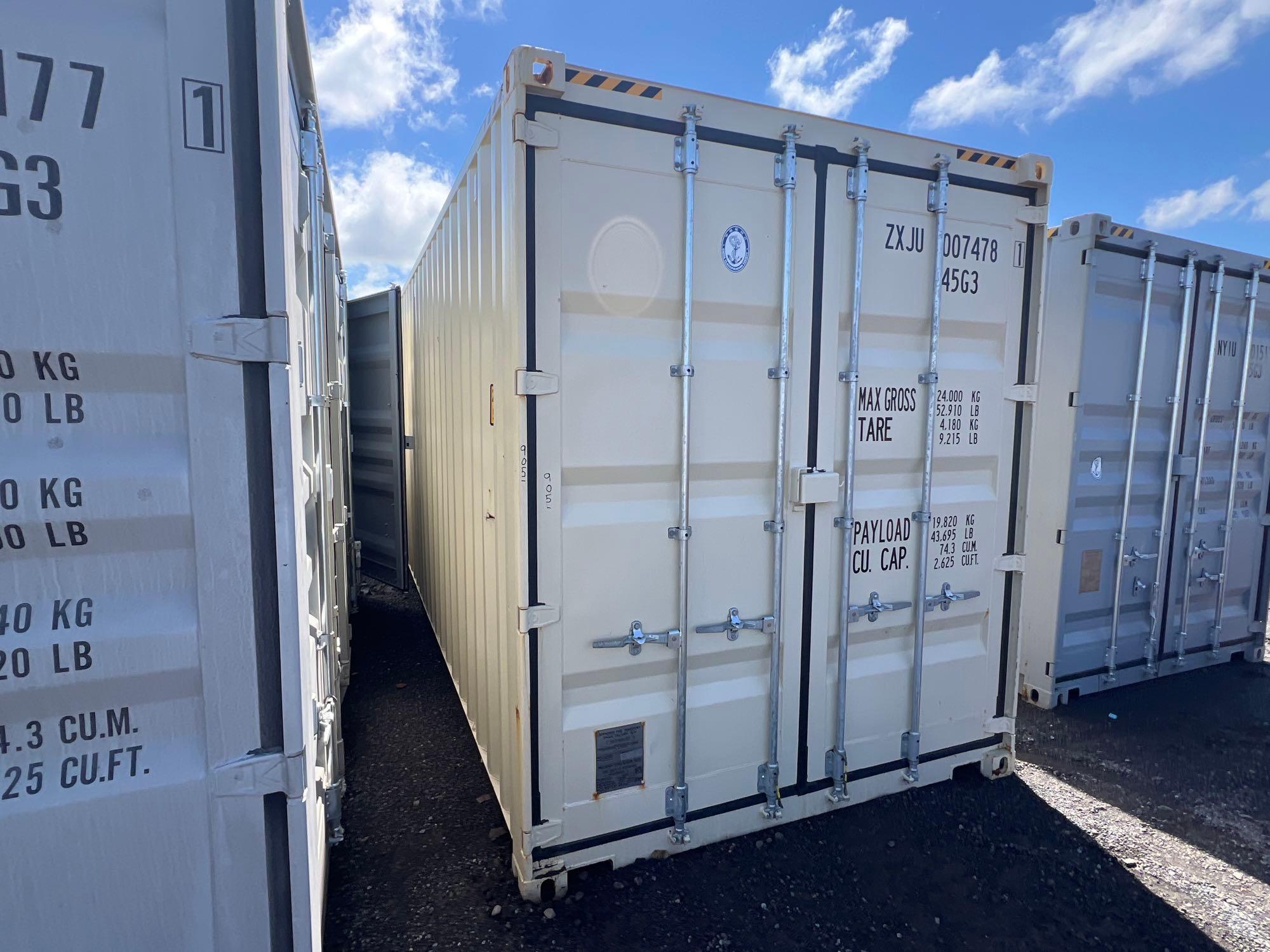 40FT. HIGH CUBE MULTI-USE CONTAINER Details: Four Side Open Door, one end door, lock box, side