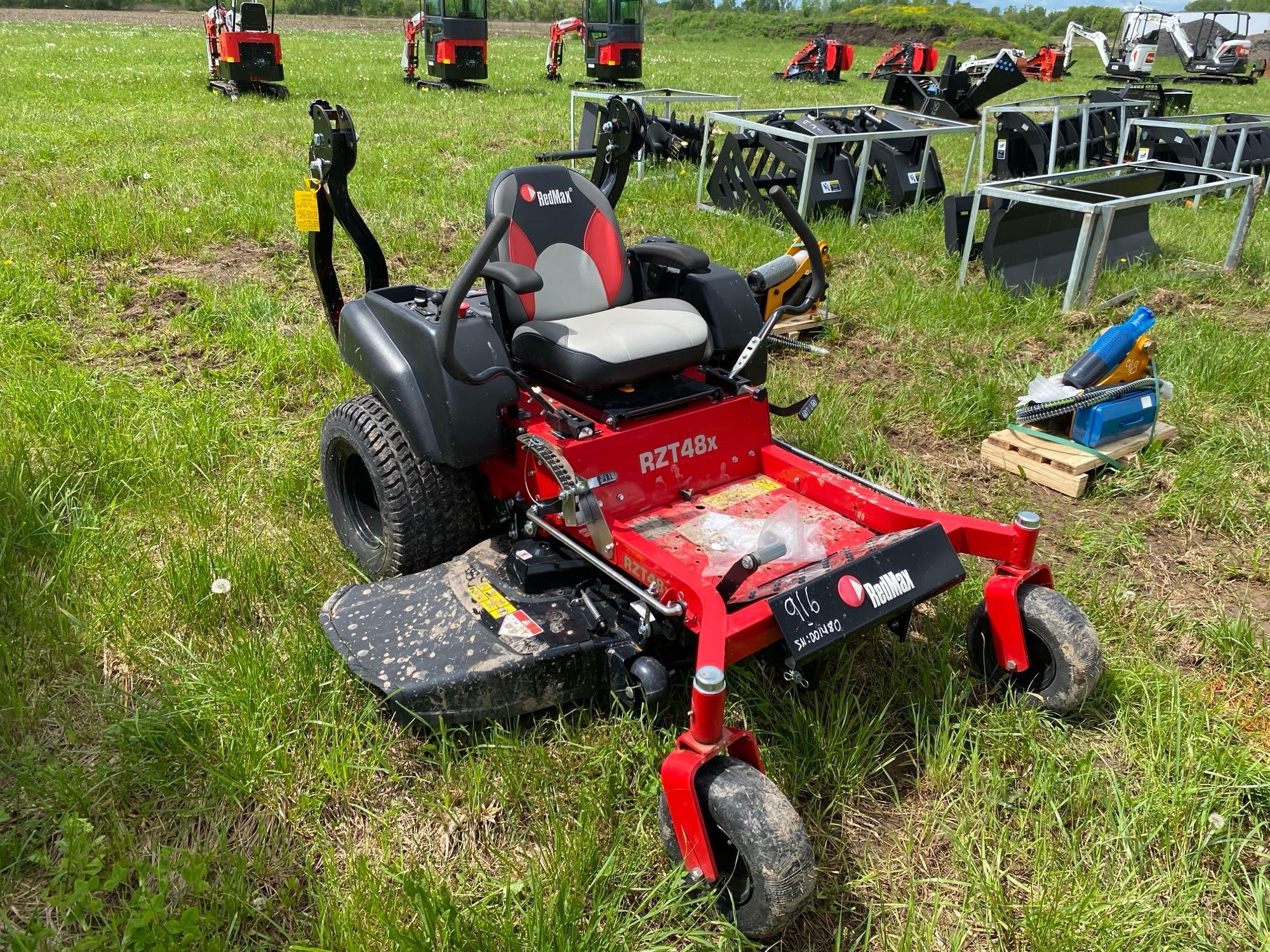 UNUSED REDMAX RTZ48X COMMERCIAL MOWER SN-001480 powered by Kawasaki gas engine, equipped with 48in.