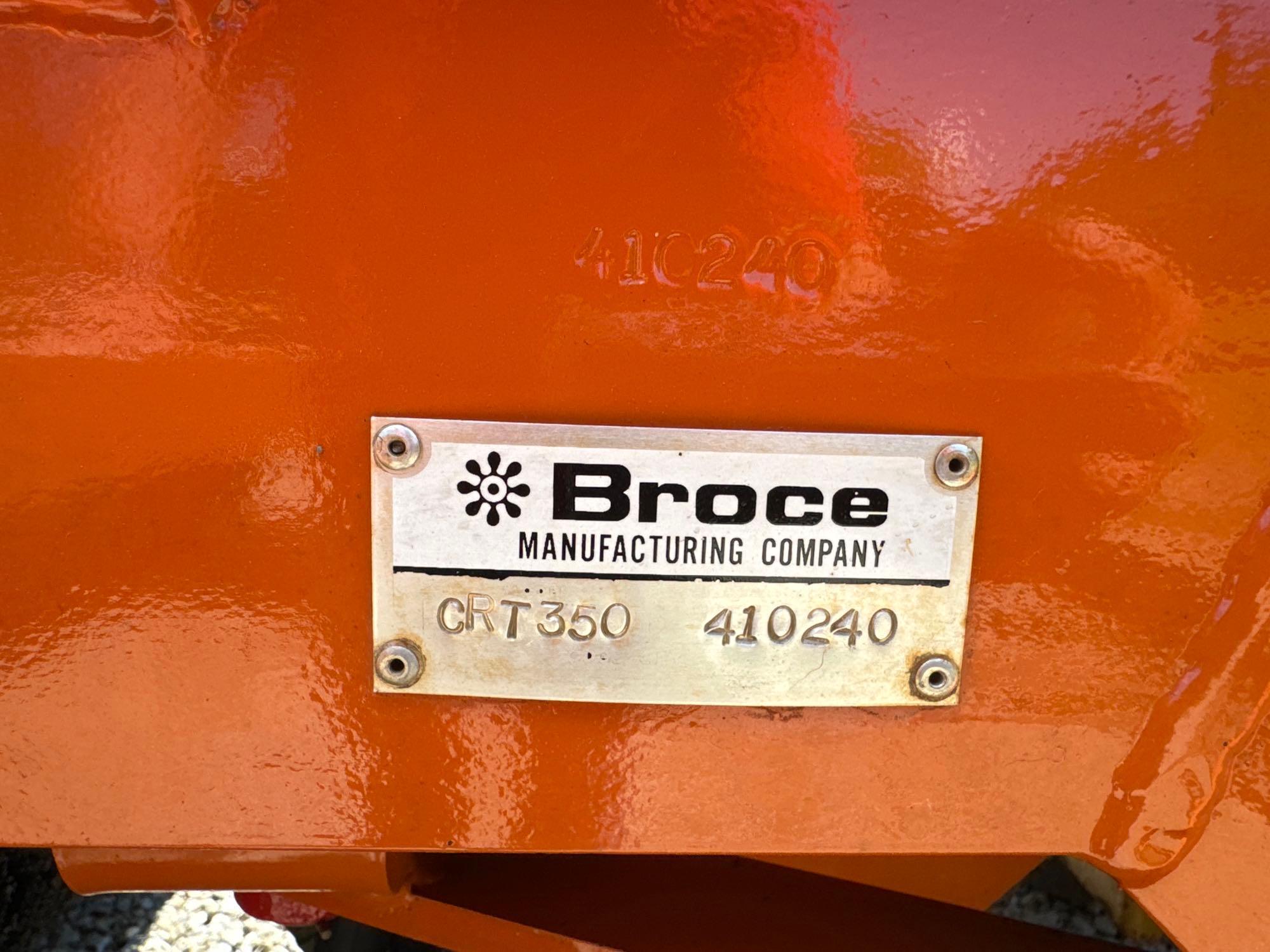 2018 BROCE CR350 SWEEPER powered by diesel engine, equipped with EROPS, air, heat, 8ft. sweeper,