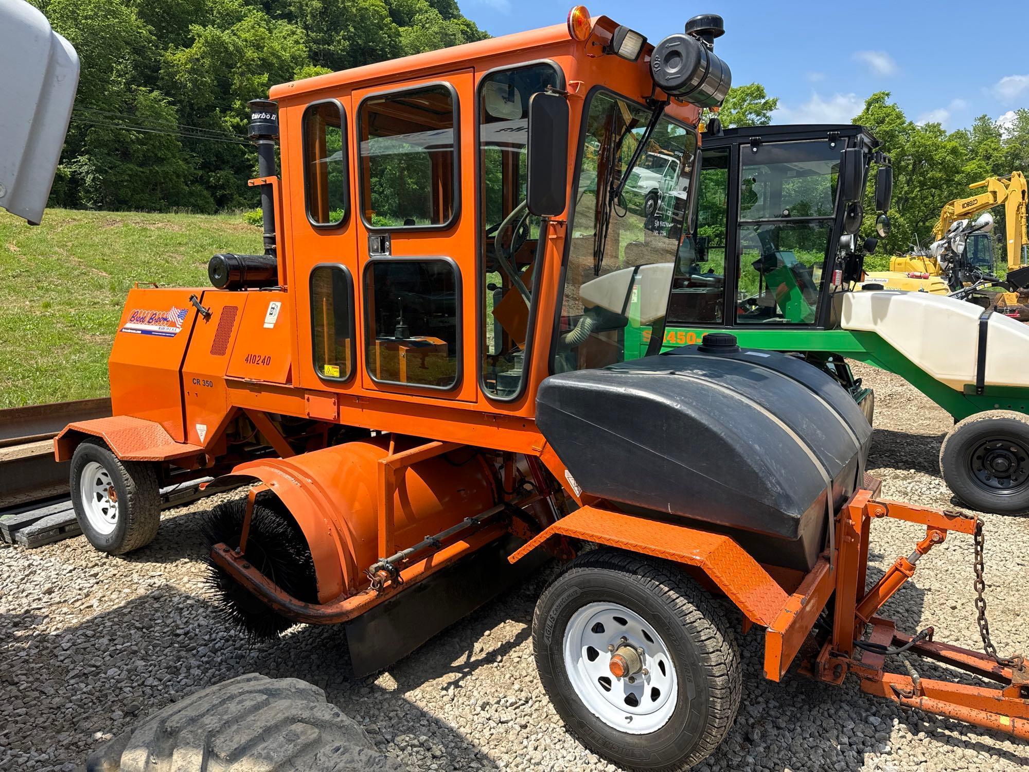2018 BROCE CR350 SWEEPER powered by diesel engine, equipped with EROPS, air, heat, 8ft. sweeper,