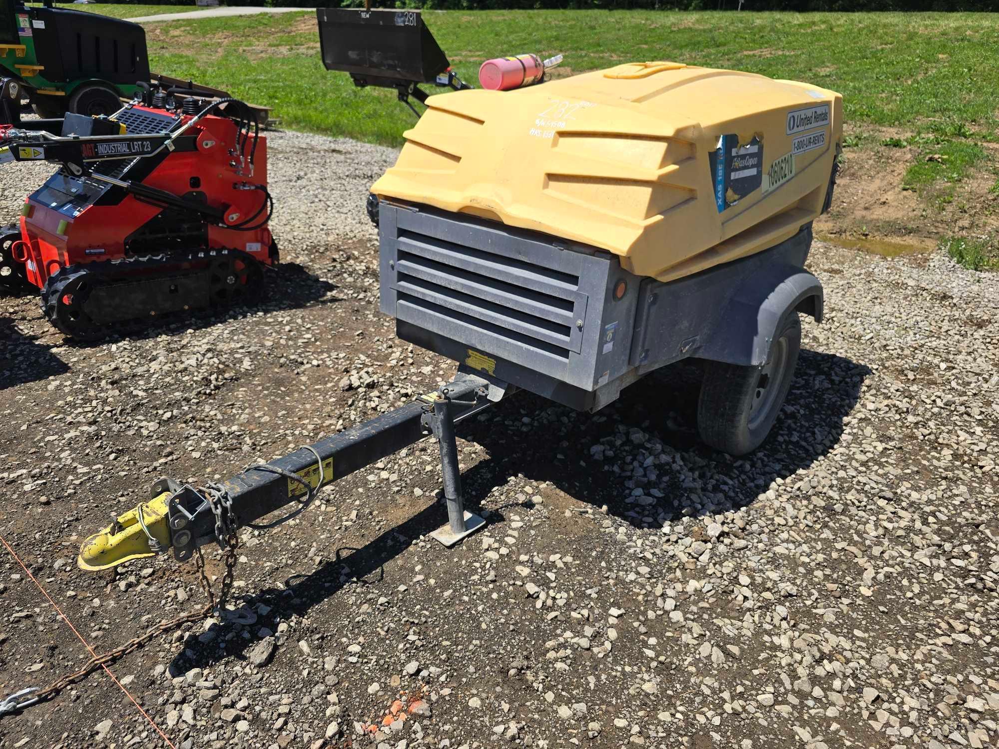 2017 ATLAS COPCO XAS185KD7 T4F AIR COMPRESSOR SN:HOP054508 powered by diesel engine, equipped with