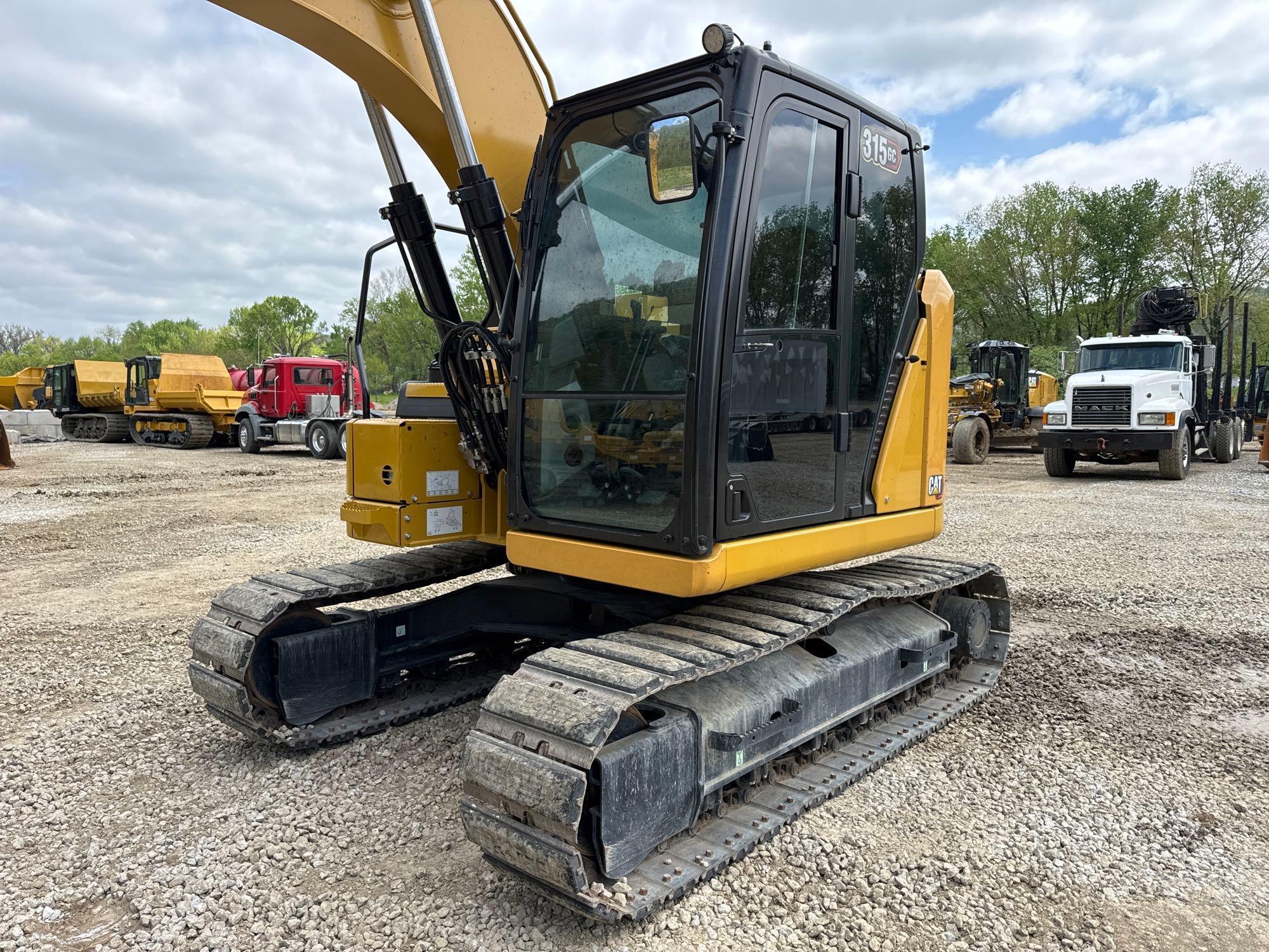 2023 CAT 315GC HYDRAULIC EXCAVATOR SN 20053 powered by Cat diesel engine, equipped with Cab, air,