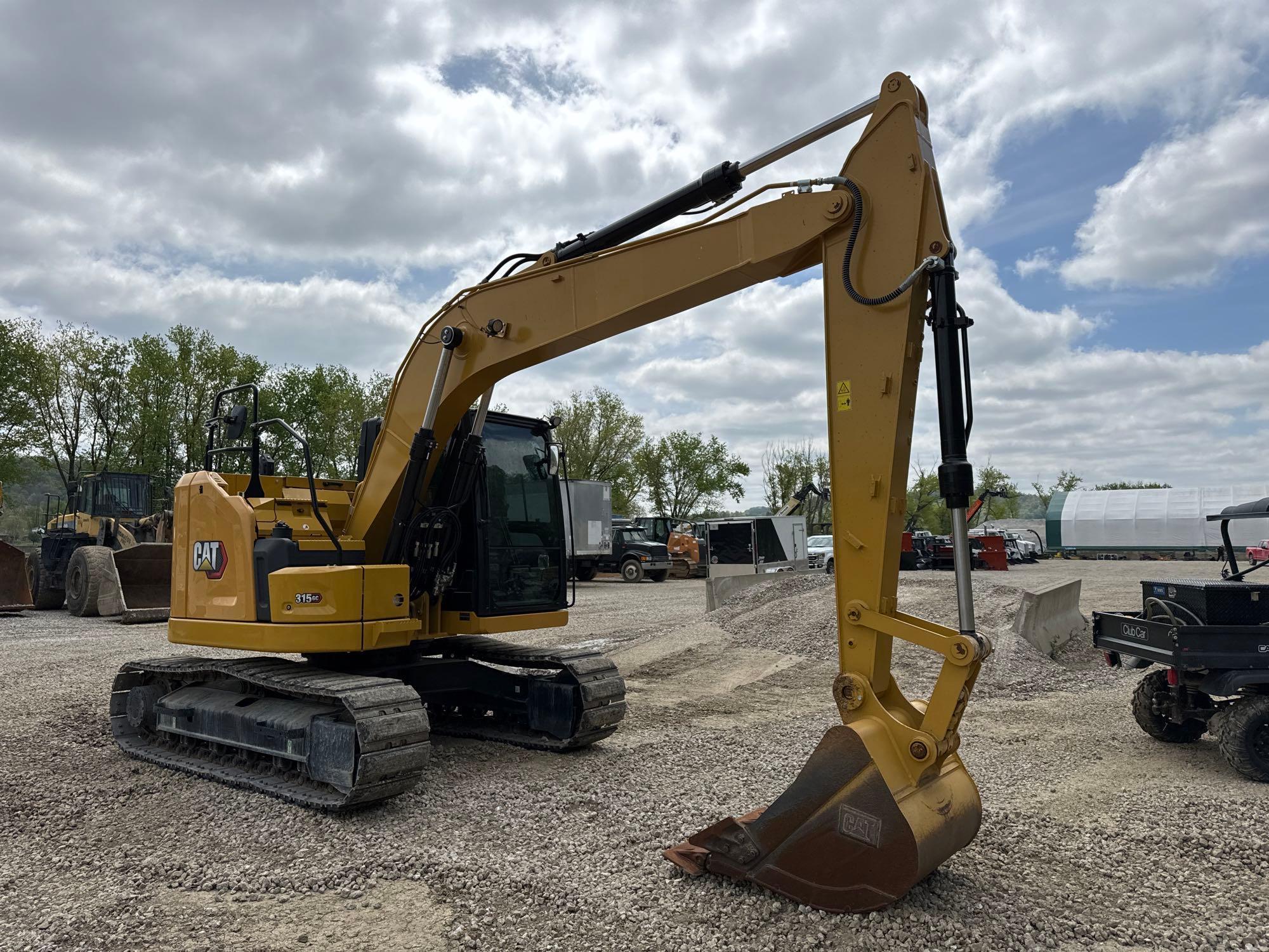 2023 CAT 315GC HYDRAULIC EXCAVATOR SN 20053 powered by Cat diesel engine, equipped with Cab, air,