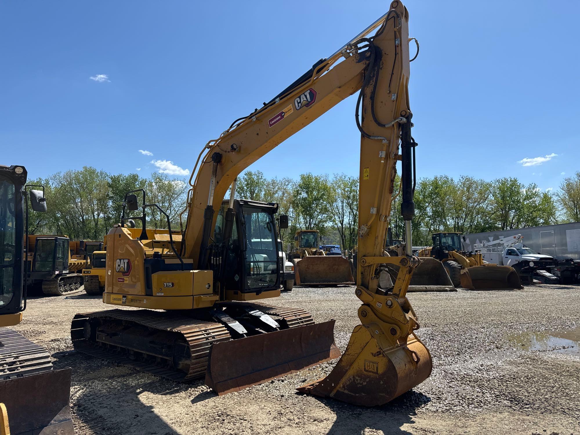 2021 CAT 315 HYDRAULIC EXCAVATOR SN:WKX10733 powered by Cat diesel engine, equipped with deluxe cab,