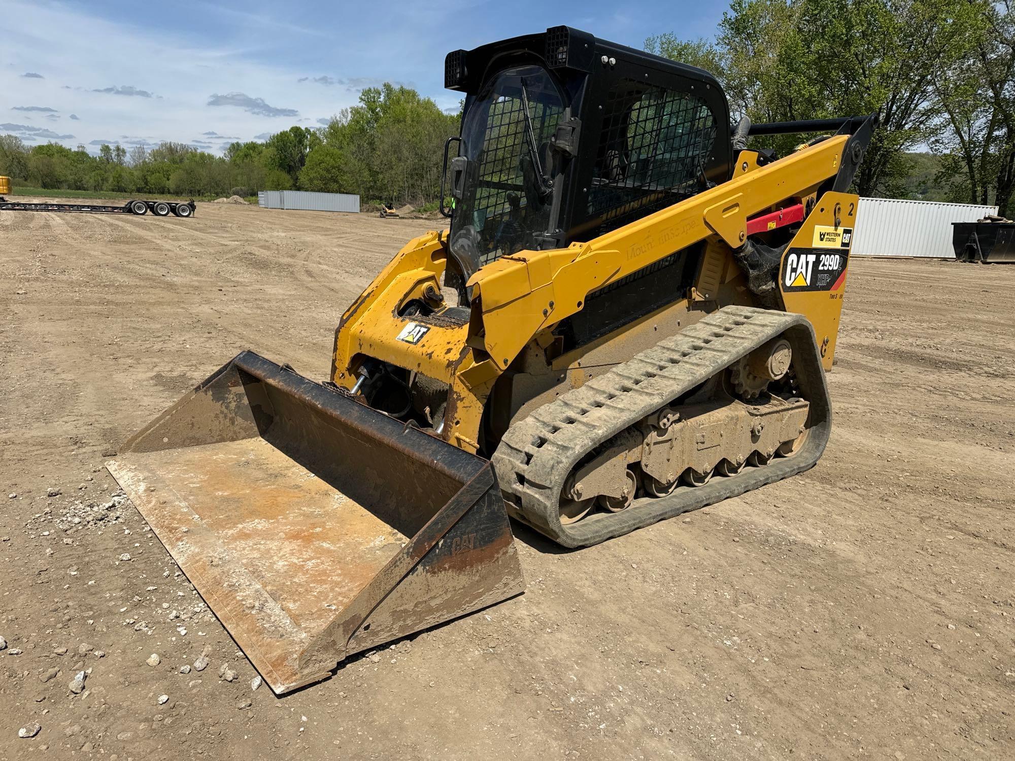 2016 CAT 299D2XHP RUBBER TRACKED SKID STEER SN:DX200299 powered by Cat diesel engine, equipped with