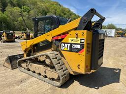 2016 CAT 299D2XHP RUBBER TRACKED SKID STEER SN:DX200299 powered by Cat diesel engine, equipped with