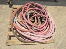 PALLET OF COMPRESSOR AIR HOSE SUPPORT EQUIPMENT