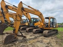 HYUNDAI ROBEX 130LC-3 HYDRAULIC EXCAVATOR SN:E603BL10648 powered by Cummins diesel engine, equipped