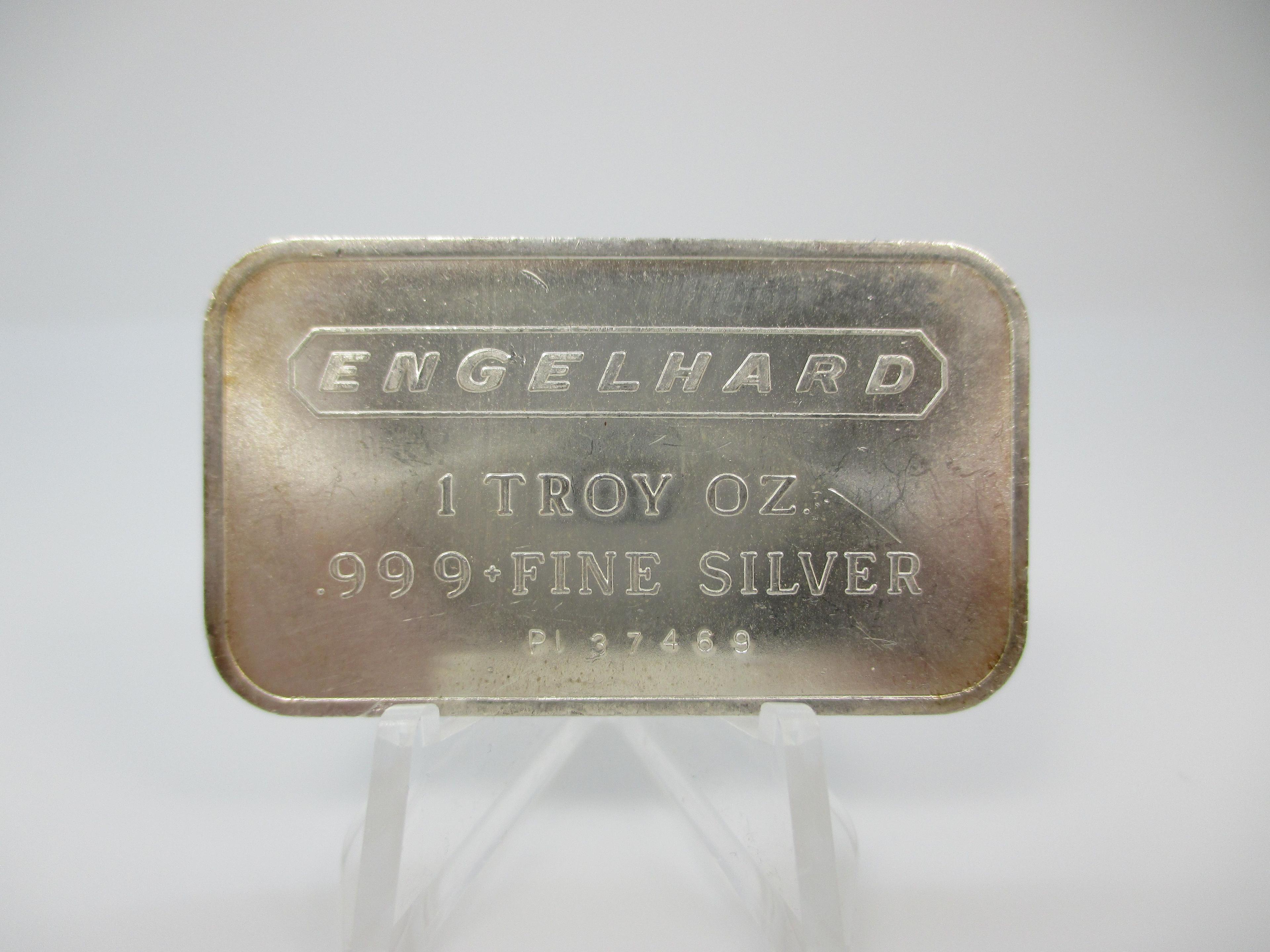 t-50 Engelhard 1 Ounce .999 Silver Bar