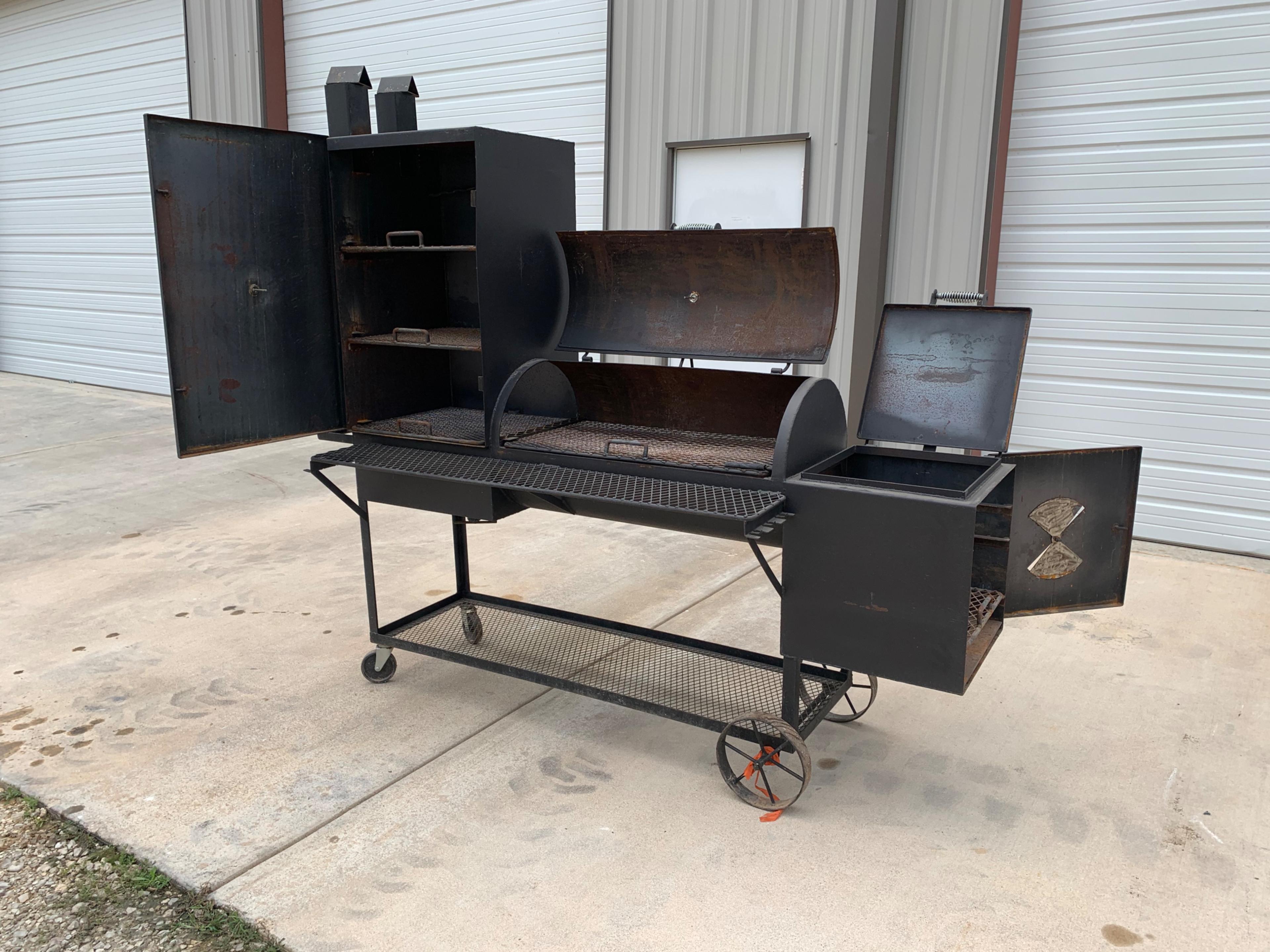 Homemade BBQ Pit W/ 2 Smoker Boxes