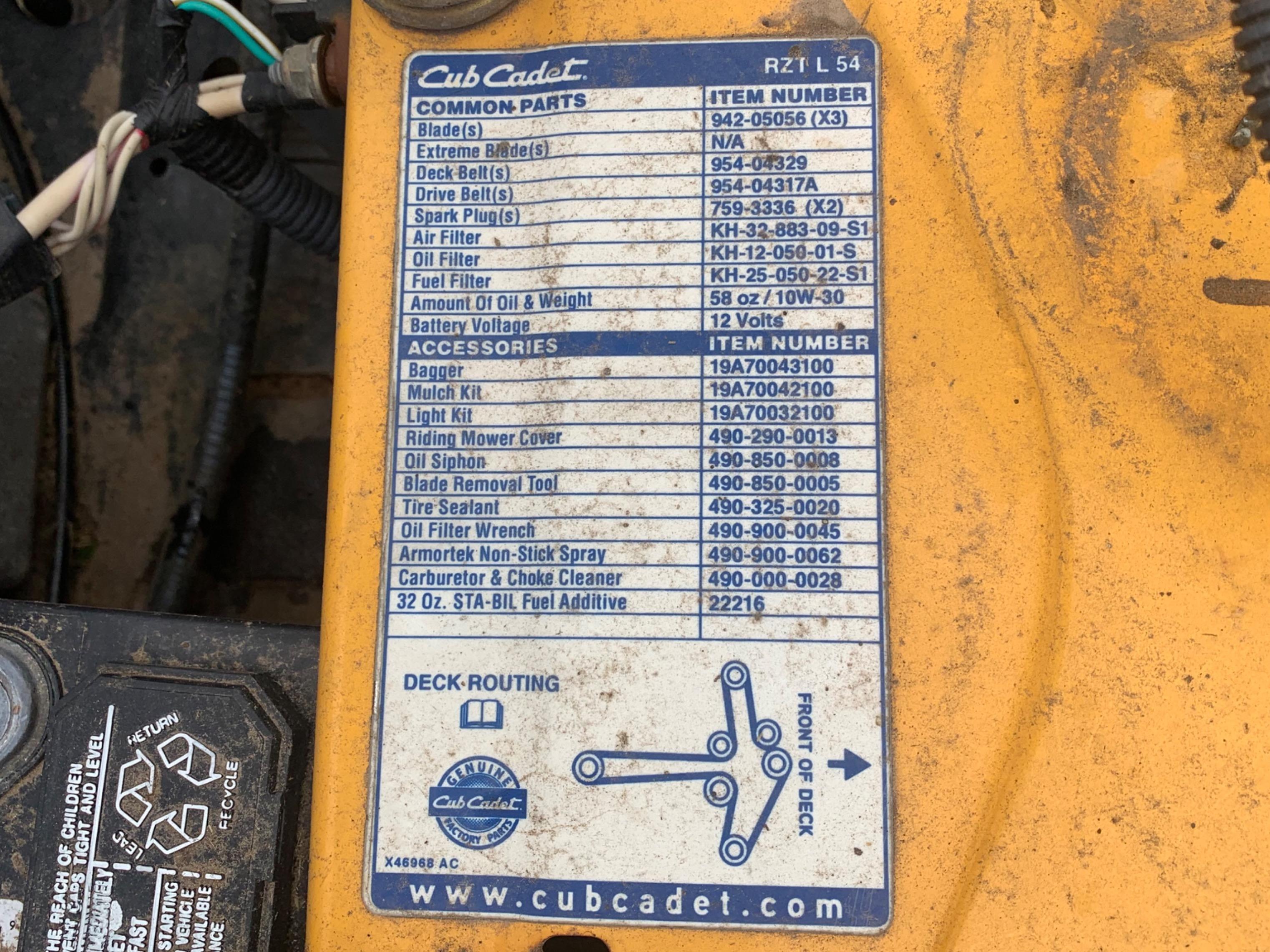 Cub Cadet RZT-L 54 Zero Turn Mower