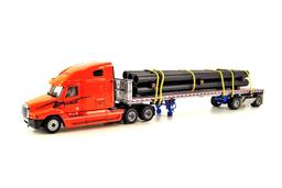 Freightliner Century w/East Flatbed Trailer w/Load - Schneider