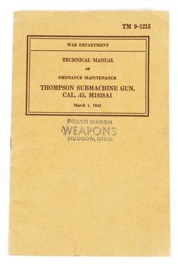 War Dept. Technical Manual Dated March 1, 1942