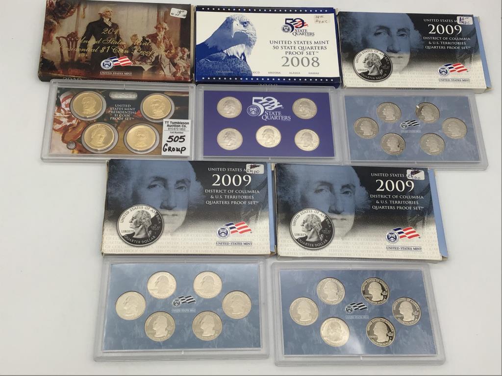 Group of Mint/Proof Sets in Boxes Including