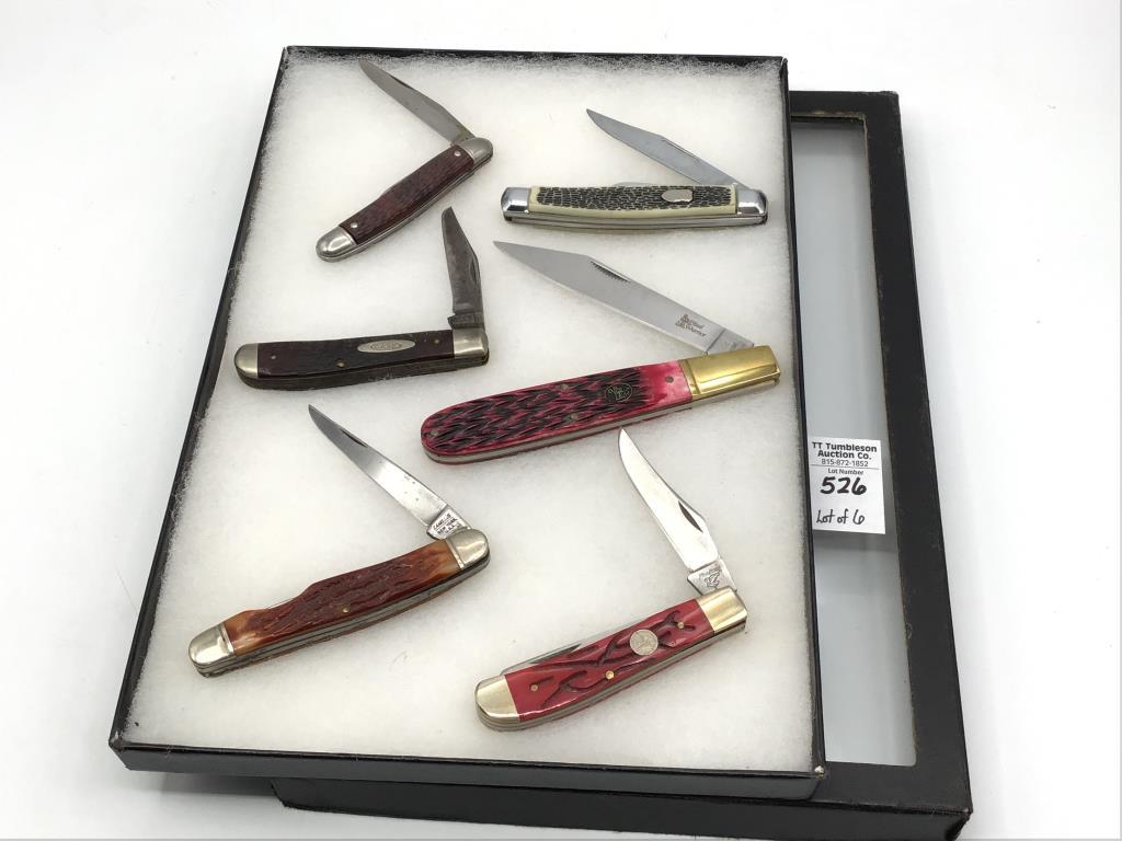 Lot of 6 Various Folding Knives Including