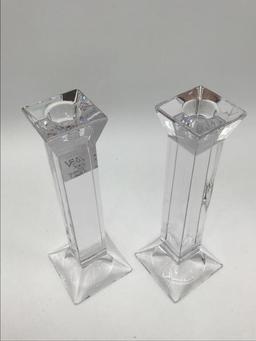 Pair of Villeroy & Boch 8 Inch Tall Crystal