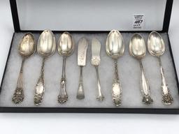 Lot of 8 Sterling Silver Flatware Pieces Including