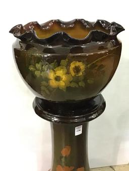 Weller Pottery Pedestal w/ MIs-Matched Jardinere