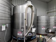 Santa Rossa 3,000 Gallon Stainless Steel Wine Fermentation Tank w/Glycol Jacket (LOCATED IN WINERY)