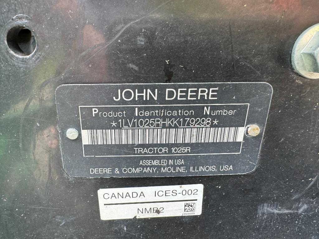 402 John Deere 1025R Tractor