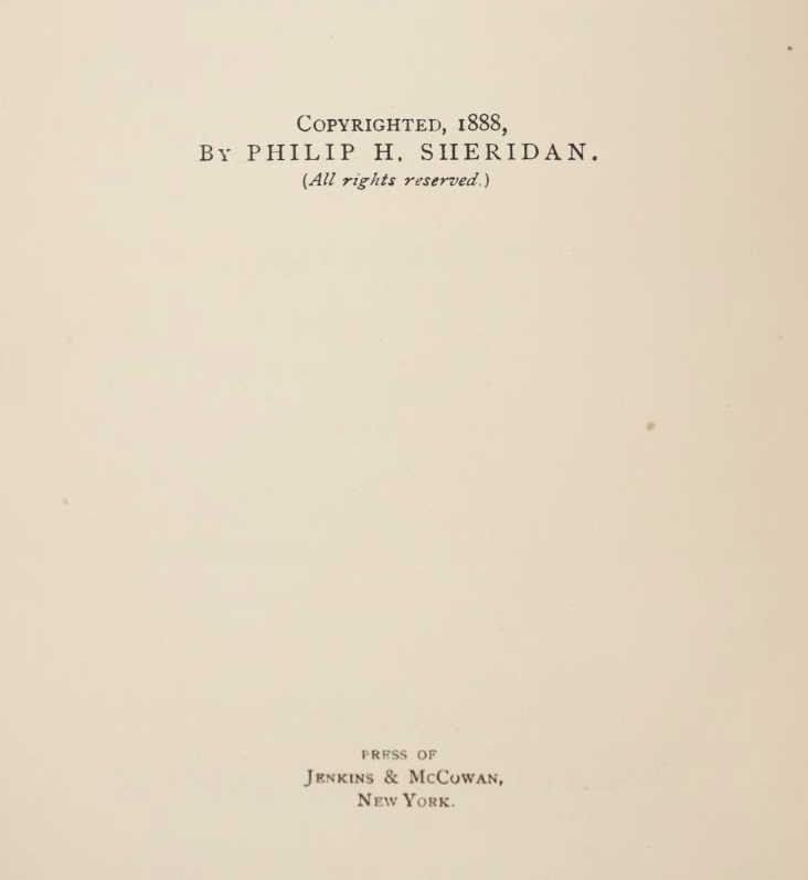 "Personal Memoirs of P.H. Sheridan" 1st Ed. 1888