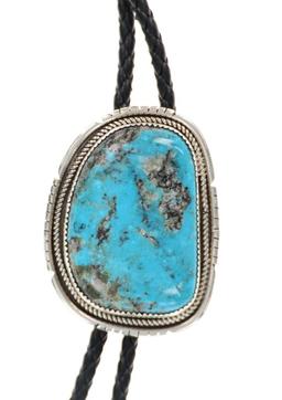 Navajo Vera Tsosie Sterling Silver Turquoise Bolo