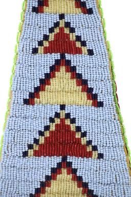 Blackfeet Beaded Hide Tomahawk Drop 20th Century